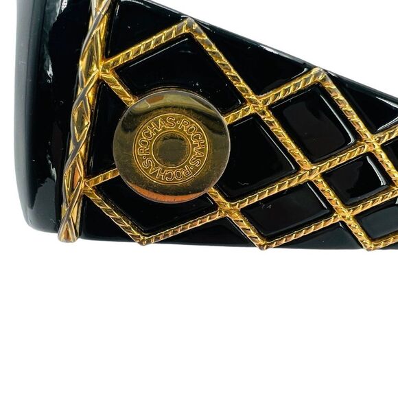 Vintage 1990s Black & Gold Rochas Paris Sunglasses Mod 9019 01 Made in France - Picture 12 of 16